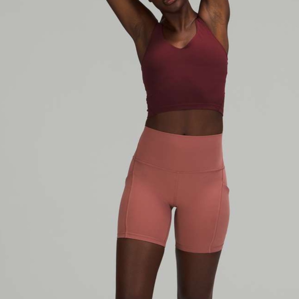 Lulu Lemon Muted Pink 6” Align Shorts Size 8